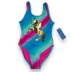 Girlsquad Unicorn Swimsuit One Piece Sz 4